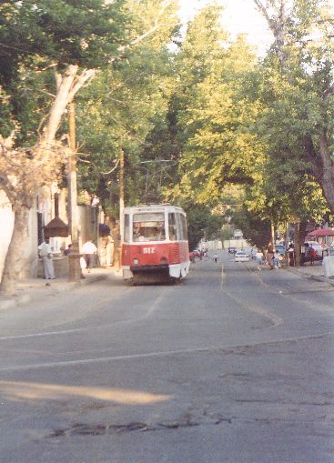 Ancient tram in Baku