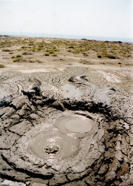 Mud volcanoes near Baku