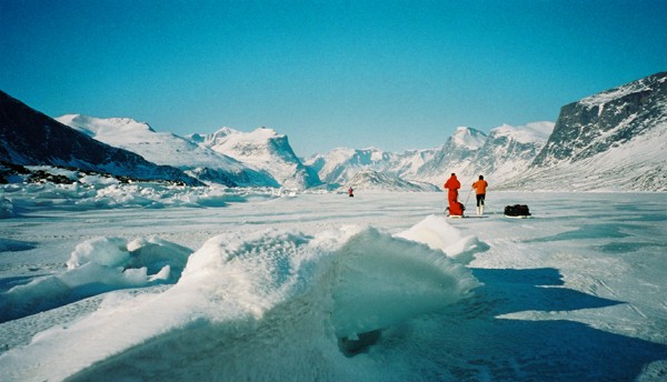 Weird sea ice compression formations