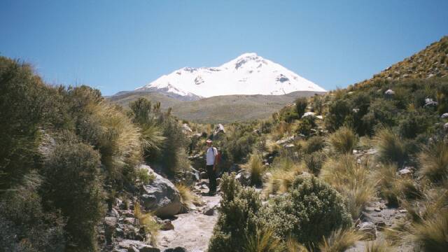 Me on the way up in a stream valley