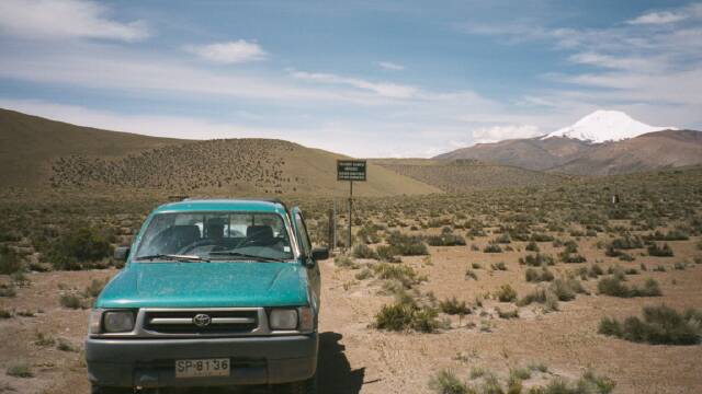 Exiting the minefield - note the sign!
