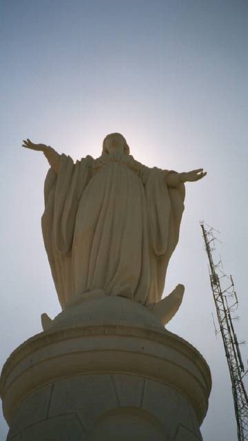 Virgin Mary on top of Cerro San Cristobal