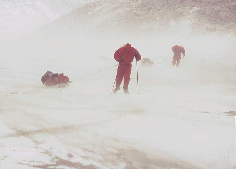 Me at Windy Gap in Arctic sand storm