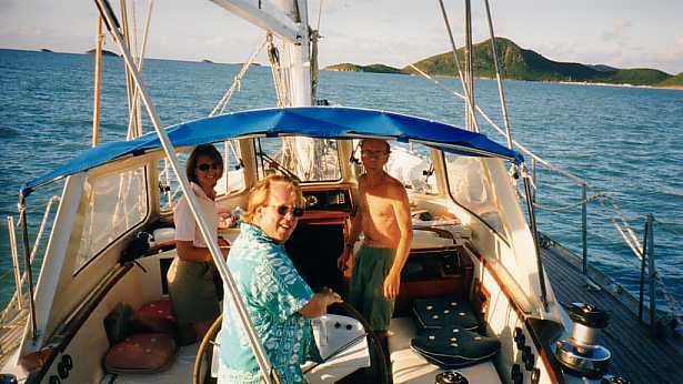 The crew in fine spirits