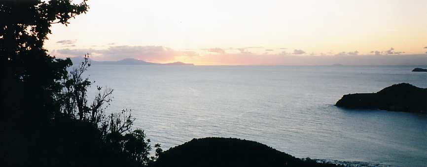 Montserrat from Antigua - it's still smoking!